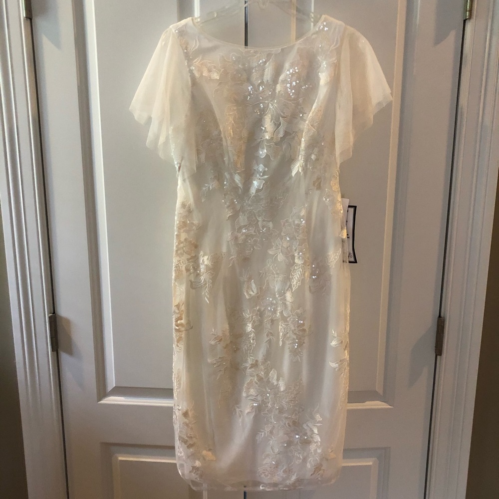 Breathtaking Cream Embroidered Sequin Dress